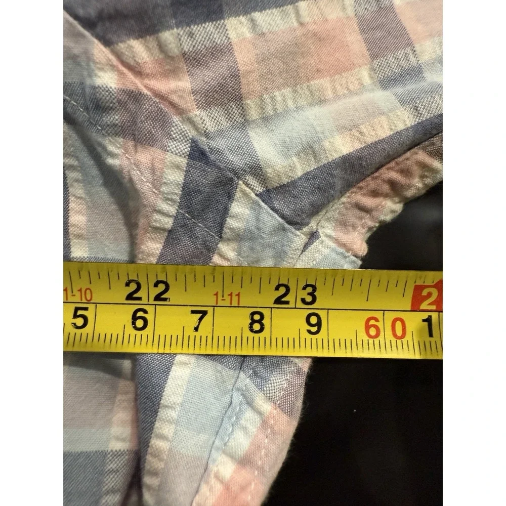 Brooks Brothers Shirt Men Large Blue Pink Regent Cotton‎ Button Down Check Plaid